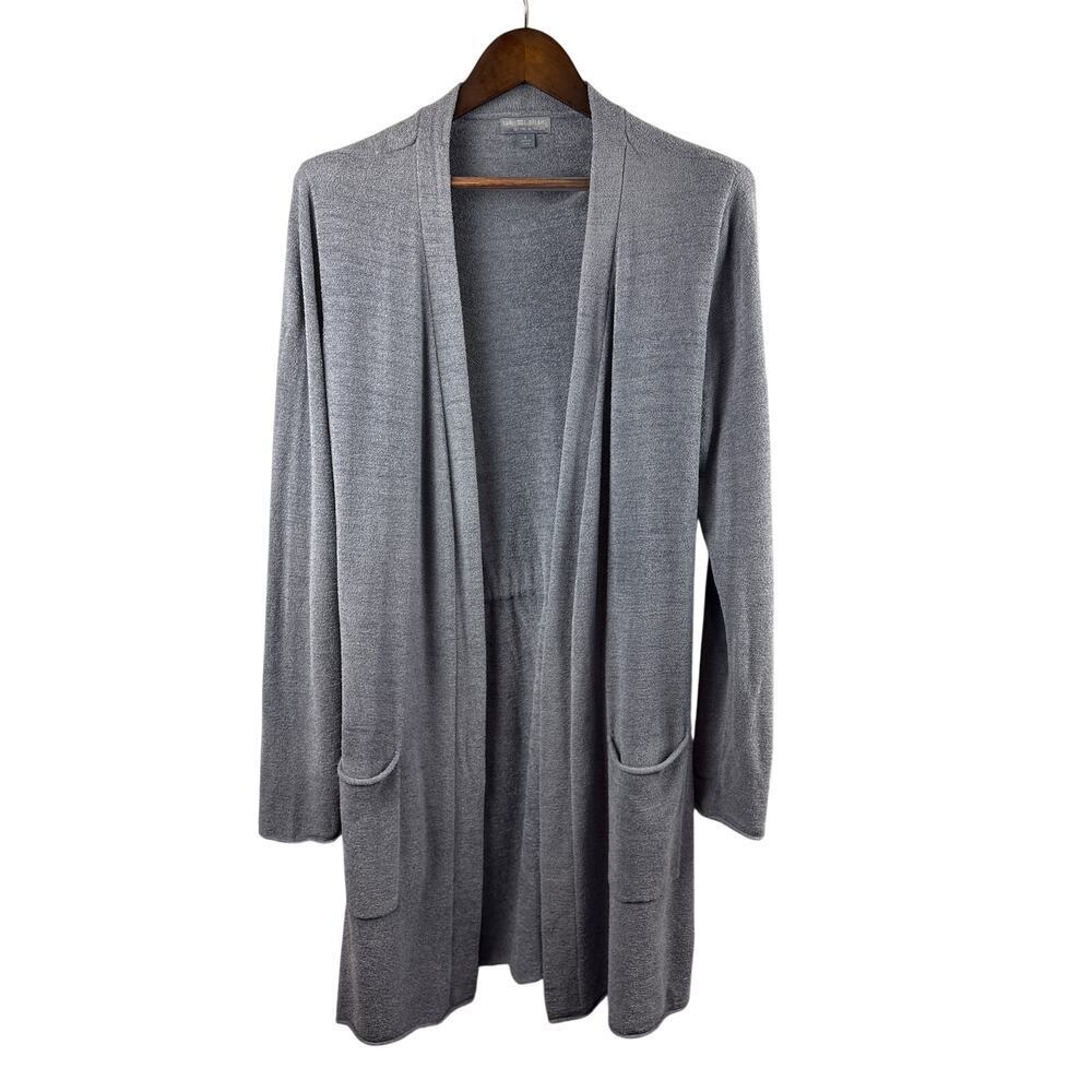 Women’s Barefoot Dreams Large Denim Blue Plush Cardigan